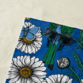 Bijeneters op blauw strandlaken (In situ)