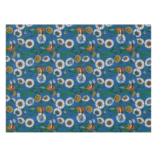 Bijeneters op blauw tafelkleed (Voorkant (Horizontaal))