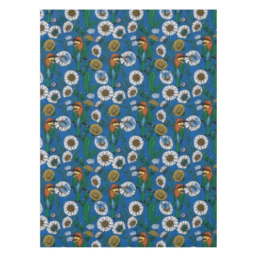 Bijeneters op blauw tafelkleed (Voorkant)