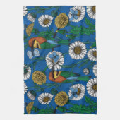 Bijeneters op blauw theedoek (Verticaal)