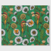 Bijeneters op een voorjaarsweide cadeaupapier (Vlak)