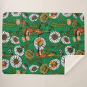 Bijeneters op een voorjaarsweide sherpa deken (Voorkant (horizontaal))