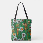 Bijeneters op een voorjaarsweide tote bag (Achterkant)