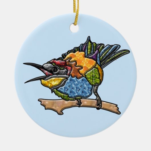 Bijenetervogel Keramisch Ornament (Voorkant)