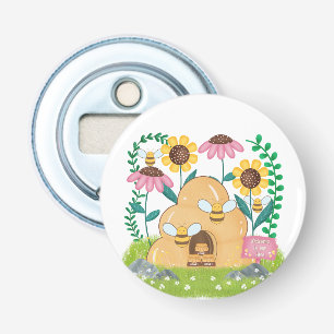Bijenfamilie Button Flesopener