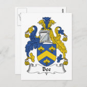 Bijenfamilie Crest Briefkaart (Voorkant / Achterkant)