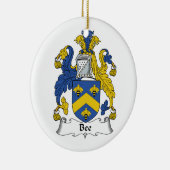 Bijenfamilie Crest Keramisch Ornament (Rechts)