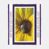 Bijenfoto Fleece Deken (Voorkant)