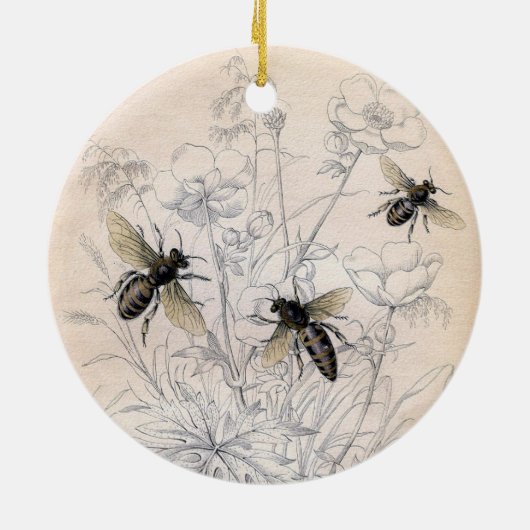  bijenfoto keramisch ornament (Achterkant)