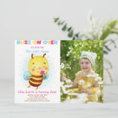 Bijenfoto-uitnodiging Kaart (Staand voorkant)