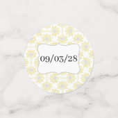 Bijengeel en grijs Geometrisch aangepast Confetti (Kleine voorkant)