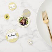 Bijengeel en grijs Geometrisch aangepast Confetti (Groep)