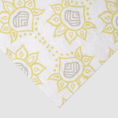 Bijengeel en grijs Geometrisch aangepast Tissuepapier (Detail)