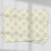 Bijengeel en grijs Geometrisch aangepast Tissuepapier