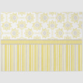 Bijengeel en grijs Geometrisch aangepast Tissuepapier (Voorkant)