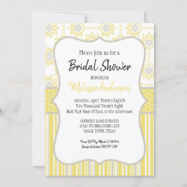 bijengeel en grijs geometrisch kaart