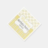 bijengeel en grijs geometrisch servet (Hoek)