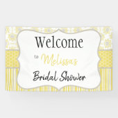 Bijengeel en grijze geometrische banner (Horizontaal)