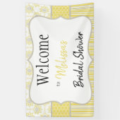 Bijengeel en grijze geometrische banner (Verticaal)