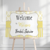 Bijengeel en grijze geometrische banner