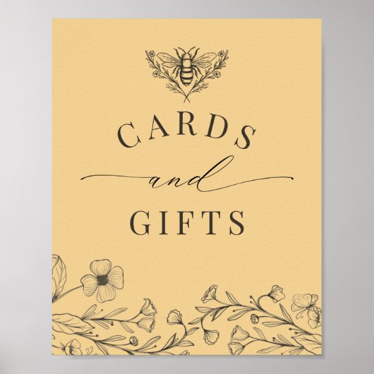  bijengele Kaarten en cadeauborden Poster (Voorkant)