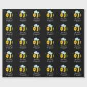 Bijengeloof in jezelf Funny Bee Pun Dark BG Cadeaupapier (Vlak)