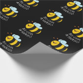 Bijengeloof in jezelf Funny Bee Pun Dark BG Cadeaupapier (Hoek)