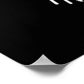 Bijengeloof in jezelf Funny Bee Pun Dark BG Poster (Hoek)