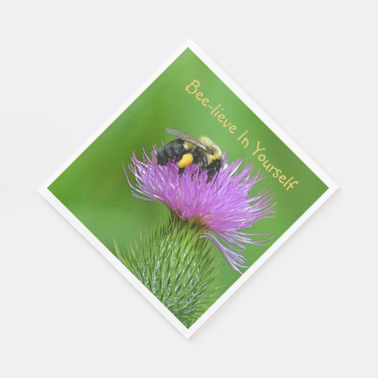 Bijengeloof in jezelf servet (Hoek)