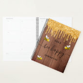 Bijengelukkige bijtbijen bruine schuur 2021 planner (Display)