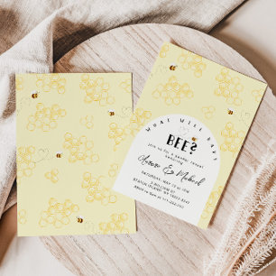 Bijengeslacht onthullen uitnodiging. Wat zal baby  Kaart