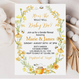 Bijengeslacht onthullen Wildflower Baby Bijenuitno Kaart