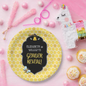 Bijengeslacht onthult Baby shower Papieren Bordje (Feest)