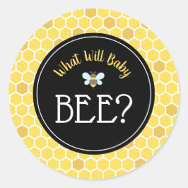 Bijengeslacht onthult Baby shower Ronde Sticker