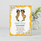 Bijengeslacht onthult partij van het Afrikaans kin Feestdagenkaart (Staand voorkant)