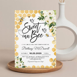 Bijengeslachtneutrale babyshoweruitnodiging kaart
