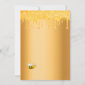 Bijengoud druppelt vrijgezellenfeest kaart (Achterkant)