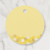 Bijengoud Floral Gender Neutral Baby shower Bedankjes Labels (Achterkant)