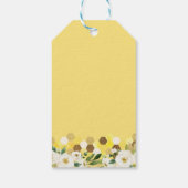 Bijengoud Floral Gender Neutral Baby shower Cadeaulabel (Achterkant)