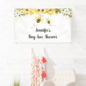 Bijengoud Floral Gender Neutral Baby shower Spandoek (Insitu)