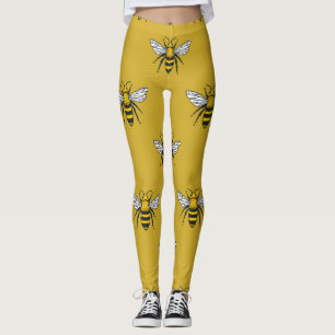 Bijenhaven: geel patroon leggings