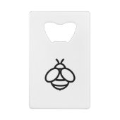 bijenhommel Schattige insect Creditkaart Flessenopener (Achterkant)