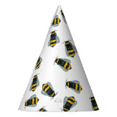 Bijenhommelverjaardag met jute honingbijen feesthoedjes (Links)