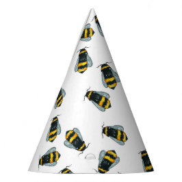 Bijenhommelverjaardag met jute honingbijen feesthoedjes