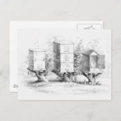  bijenhoning briefkaart (Voorkant / Achterkant)