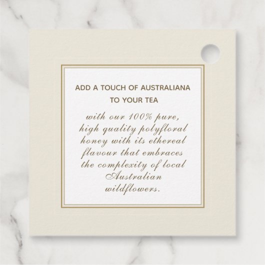  bijenhoning kraft Neck Label Bijenteler (Achterkant)