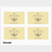 bijenhoning of bijenwas productetiket rechthoekige sticker (Vel)