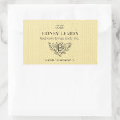 bijenhoning of bijenwas productetiket rechthoekige sticker (Tas)