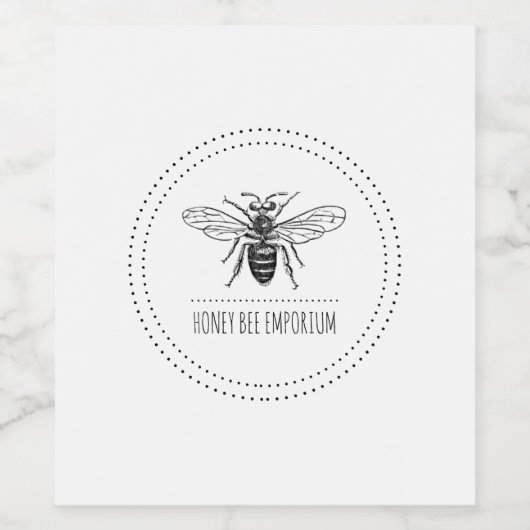 Bijenhoning Wijn Etiket (Enkel label)