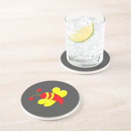 Bijenhoningbij Bumble Bee Zandsteen Onderzetter